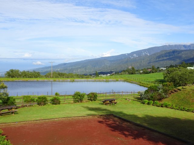 Magnifique paysage depuis le haut du terrain de pétanque