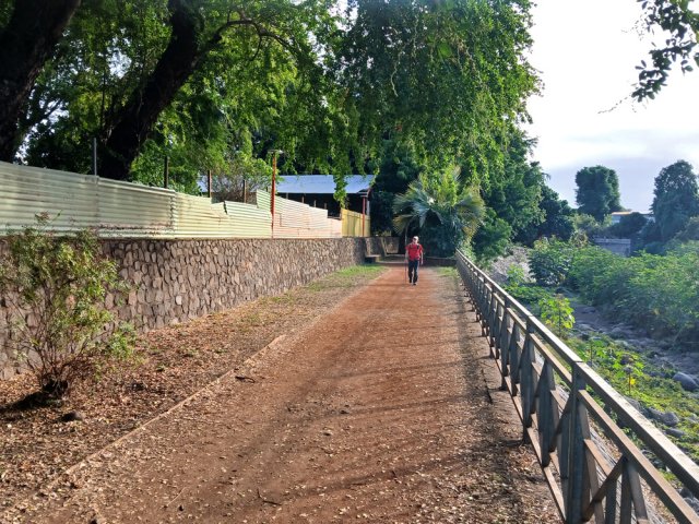Large allée longeant la Grande Ravine des Lataniers