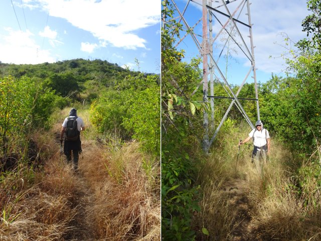Le sentier longe constamment la ligne haute tension