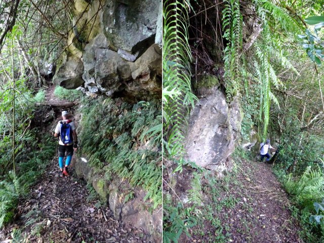 On quitte rarement ces barres rocheuses bordant le sentier