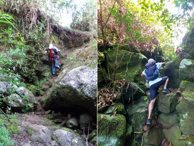 Seulement deux passages glissants ou techniques