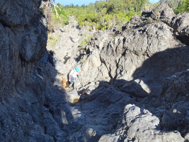 Impossible de s'égarer si l'on suit le lit de la ravine
