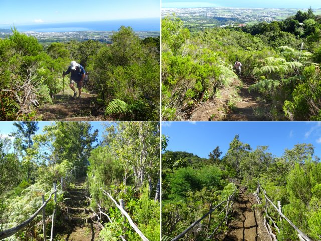 Fin de la grimpette vers l'arche de la Ravine Mère Canal