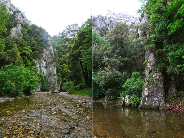 Les bassins alternent avec les parties plus rapides du cours d'eau